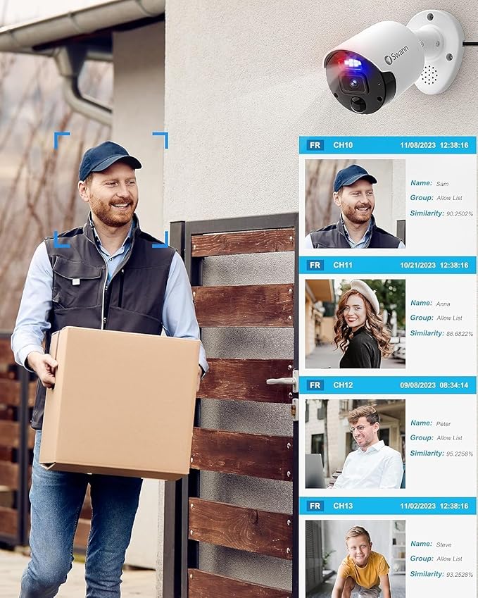 SWANN Enforcer SWNVK-1690008 16-channel 4K Ultra HD NVR Security System - 4 TB 8 Cameras