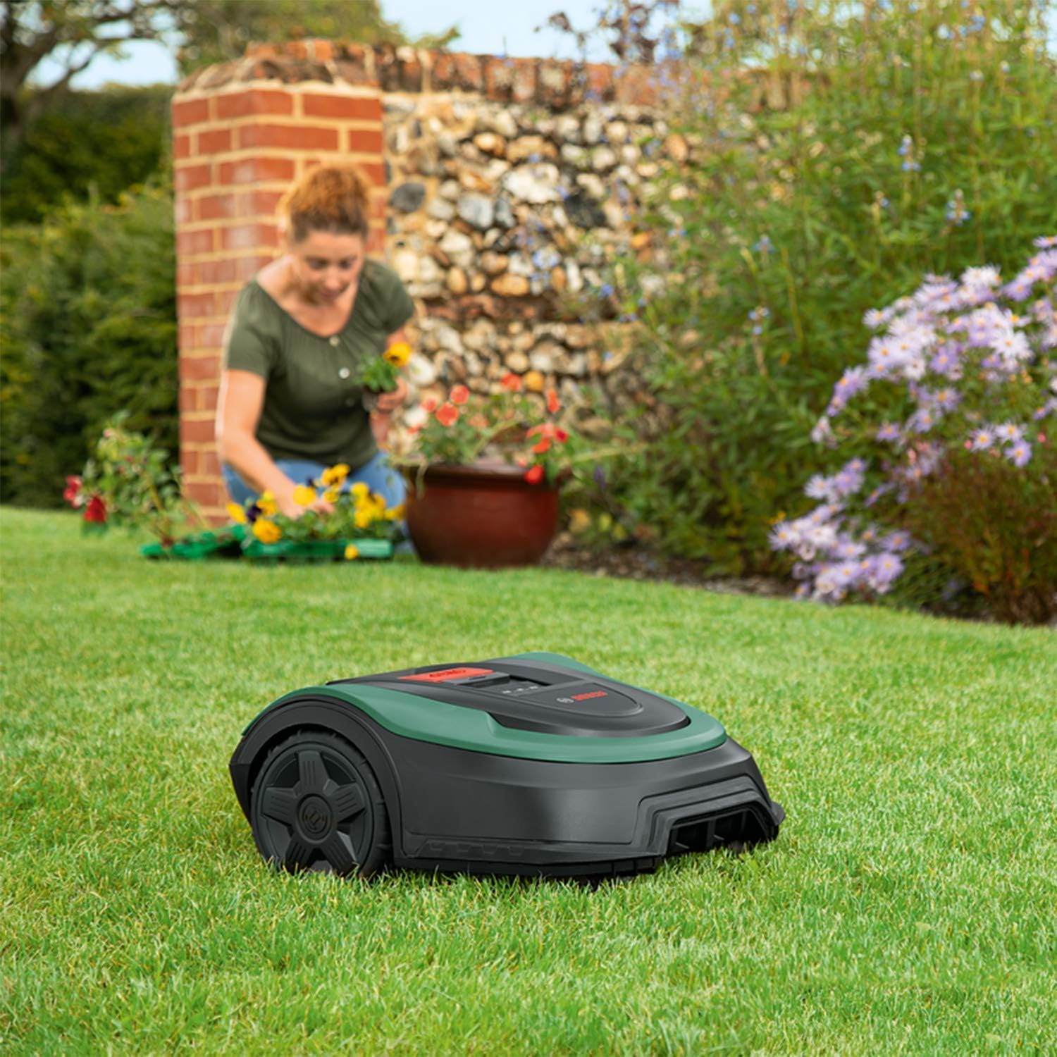 BOSCH Indego S+ 500 Cordless Robot Lawn Mower - Black & Green