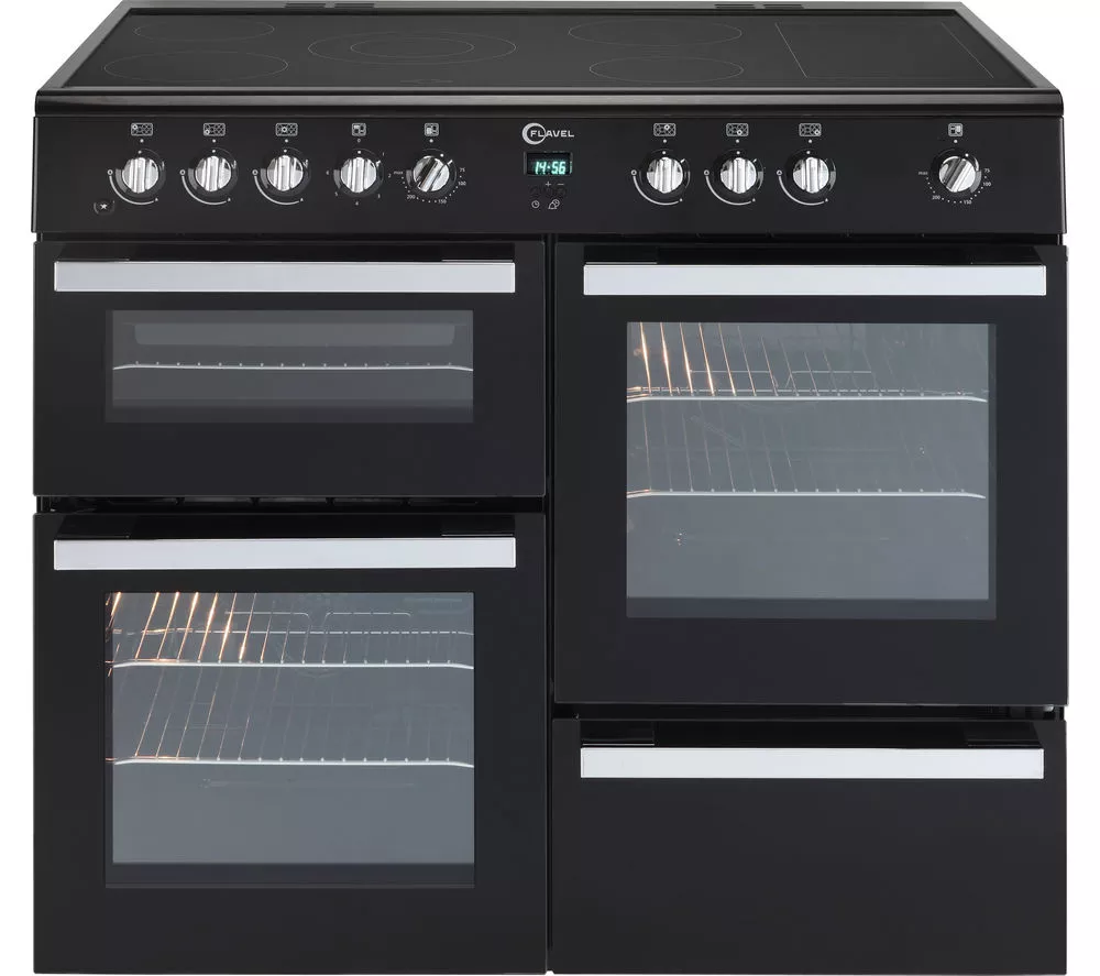 FLAVEL Milano 100 MLN10CRK Electric Range Cooker - Black & Chrome