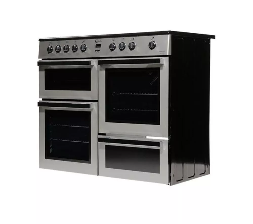 FLAVEL MLN10CRS Electric Ceramic Range Cooker - Silver & Chrome - Image 4