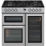 FLAVEL MLN9FRS 90 cm Dual Fuel Range Cooker - Silver & Black