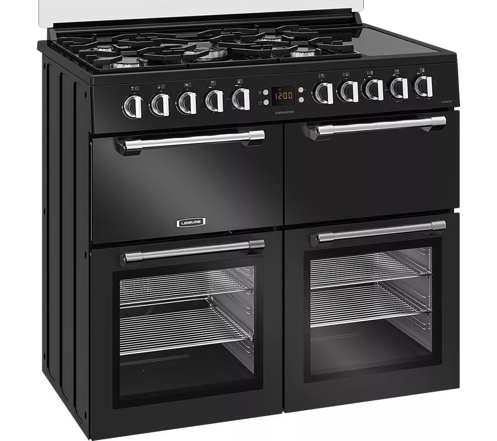 LEISURE Chefmaster CC100F521K 100 cm Dual Fuel Range Cooker - Black - Image 3