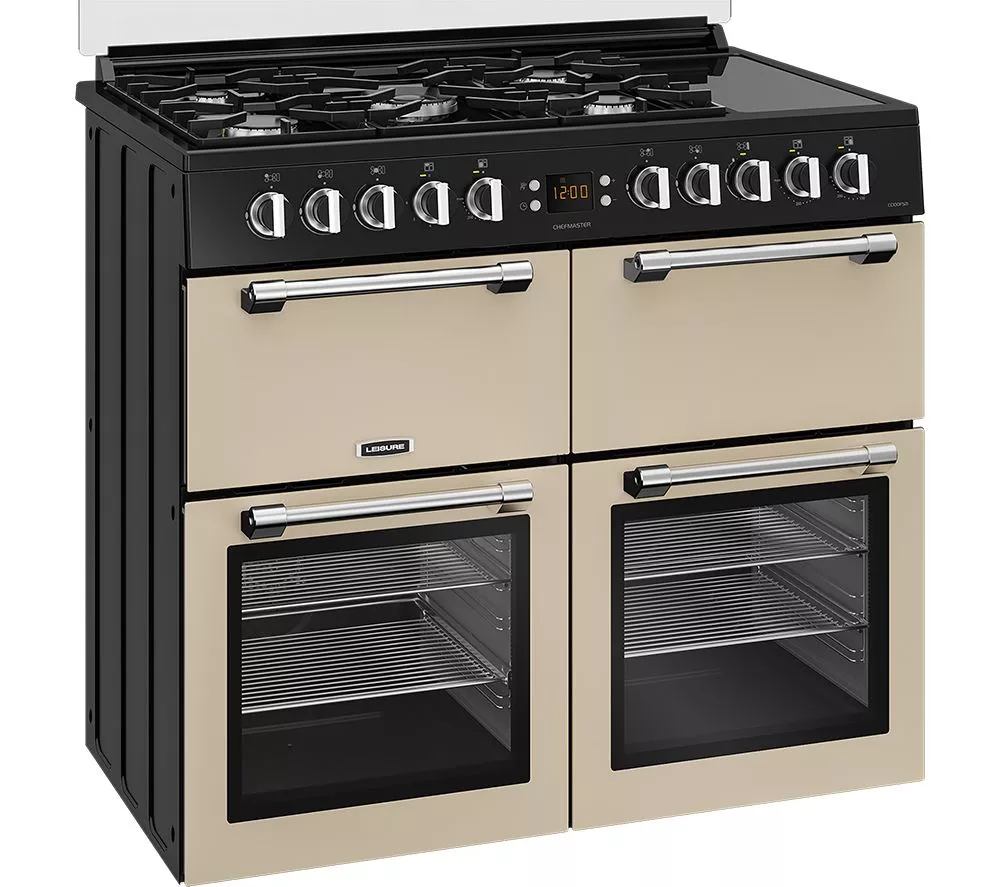 LEISURE Chefmaster CC100F521C 100 cm Dual Fuel Range Cooker - Cream & Black