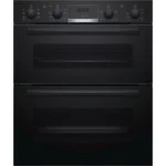 BOSCH Series 4 NBS533BB0B Electric Built-under Double Oven - Black