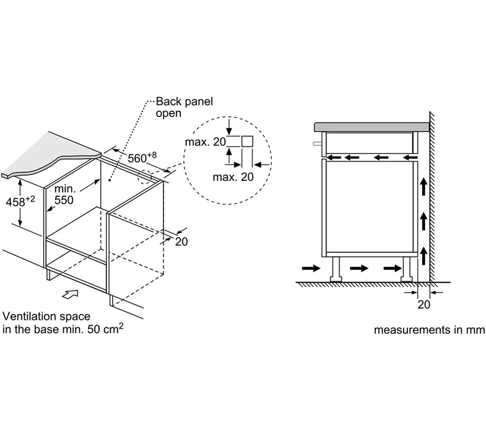 BOSCH CMA583MB0B Built-in Combination Microwave - Black - Image 7