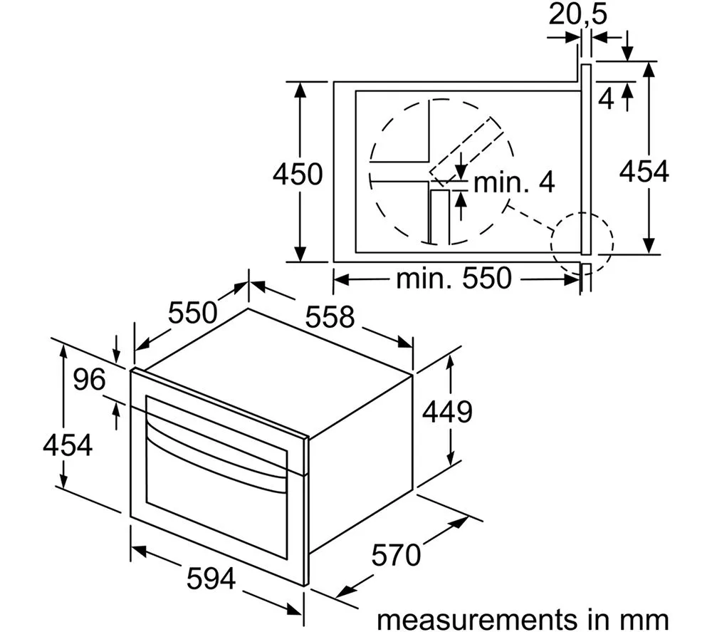 BOSCH CMA583MB0B Built-in Combination Microwave - Black - Image 8