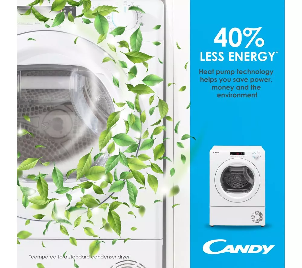 CANDY BCTD H7A1TBE-80 WiFi-enabled Integrated 7 kg Heat Pump Tumble Dryer