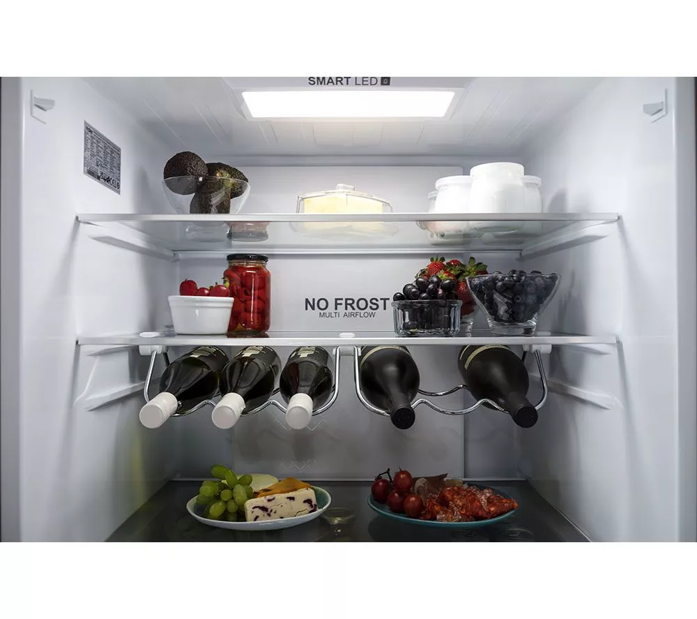 HAIER HFR5719ENMP Fridge Freezer - Platinum Inox