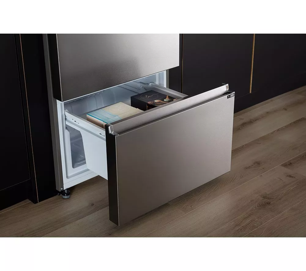 HAIER HFR5719ENMP Fridge Freezer - Platinum Inox