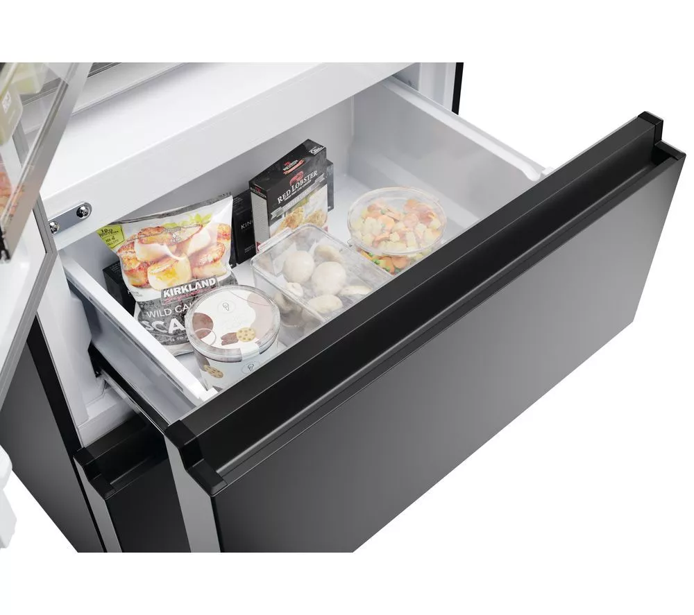 HAIER HFR5719EWPB Fridge Freezer - Slate Black