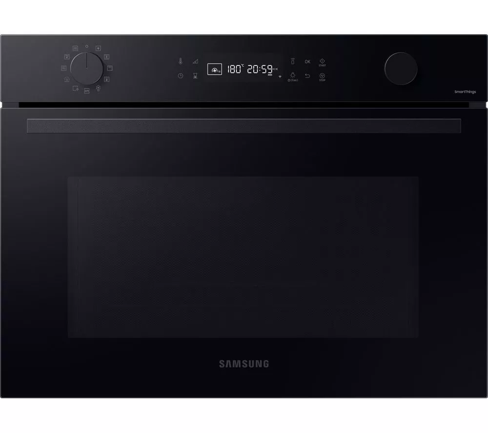 SAMSUNG Bespoke Series 4 NQ5B4553FBK U4 Built-in Compact Combination Microwave - Black Glass