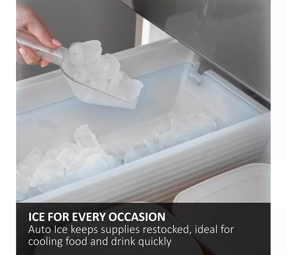 HAIER HCR5919EHMP Fridge Freezer - Platinum Inox