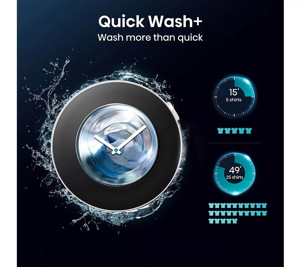 HISENSE 5S Series Auto Dosing WF5S1245BB WiFi-enabled 12 kg 1400 Spin Washing Machine - Black - Image 8