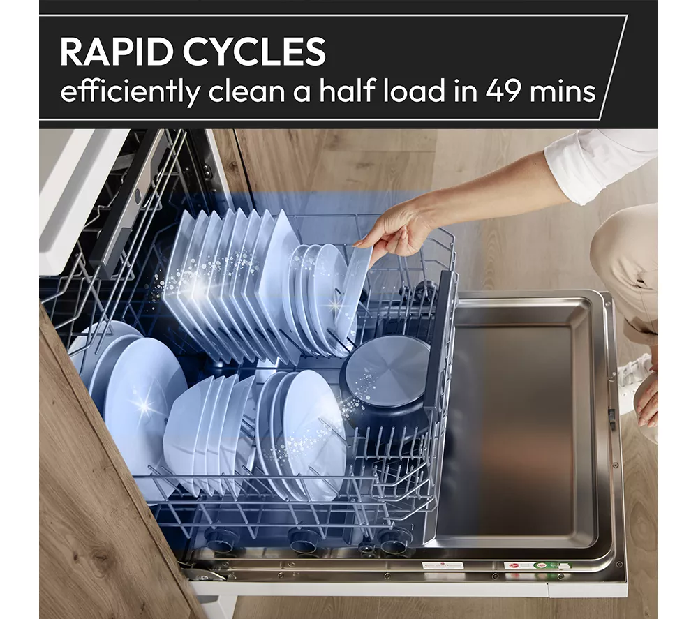 HOOVER H-Dish 700 H6F6B4S1PXUK-80 Full-size WiFi-enabled Dishwasher - Grey - Image 7