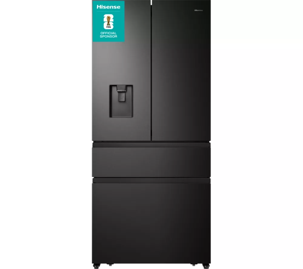 HISENSE PureFlat RF540N4WFE Fridge Freezer - Black Stainless Steel