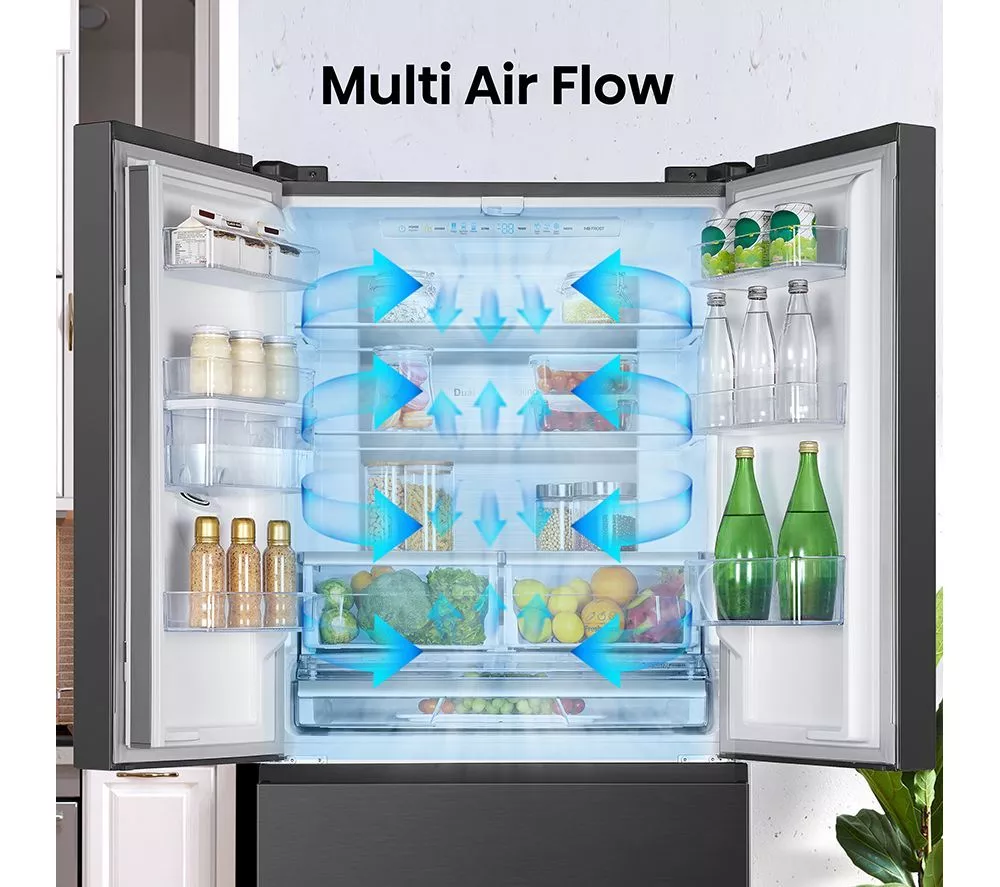 HISENSE PureFlat RF540N4WFE Fridge Freezer - Black Stainless Steel