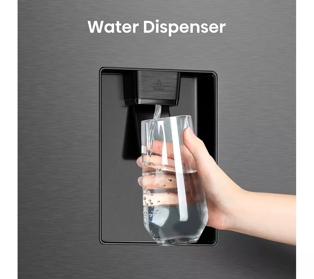 HISENSE PureFlat RF540N4WFE Fridge Freezer - Black Stainless Steel