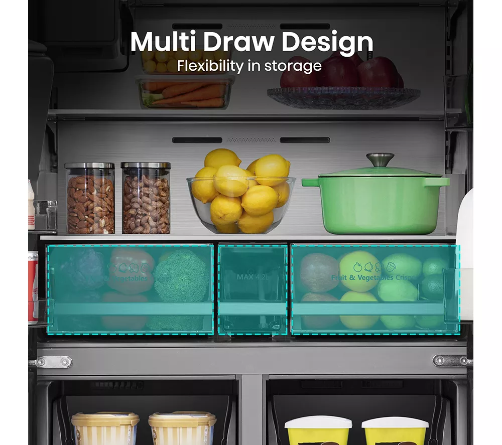 HISENSE RQ760N4SBFE American-Style Smart Fridge Freezer - Black