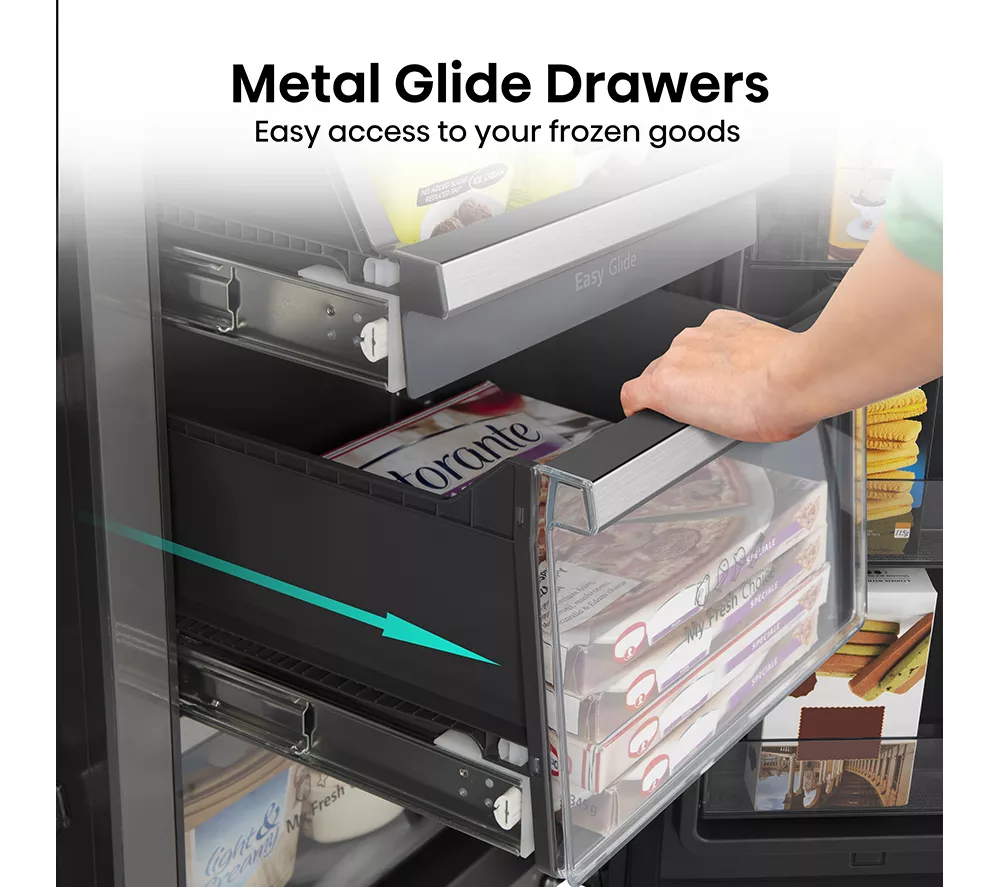 HISENSE RQ760N4SBFE American-Style Smart Fridge Freezer - Black