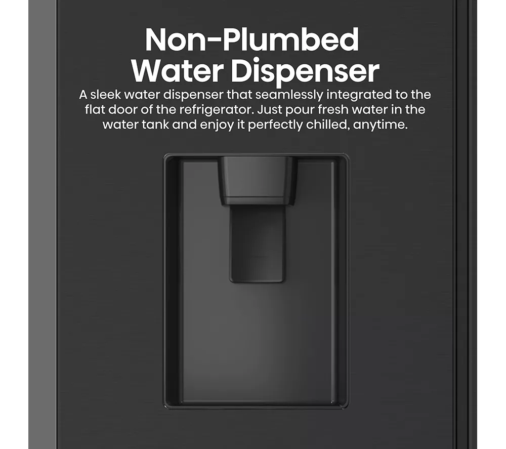 HISENSE PureFlat RF632N4WFE Fridge Freezer - Black Stainless Steel