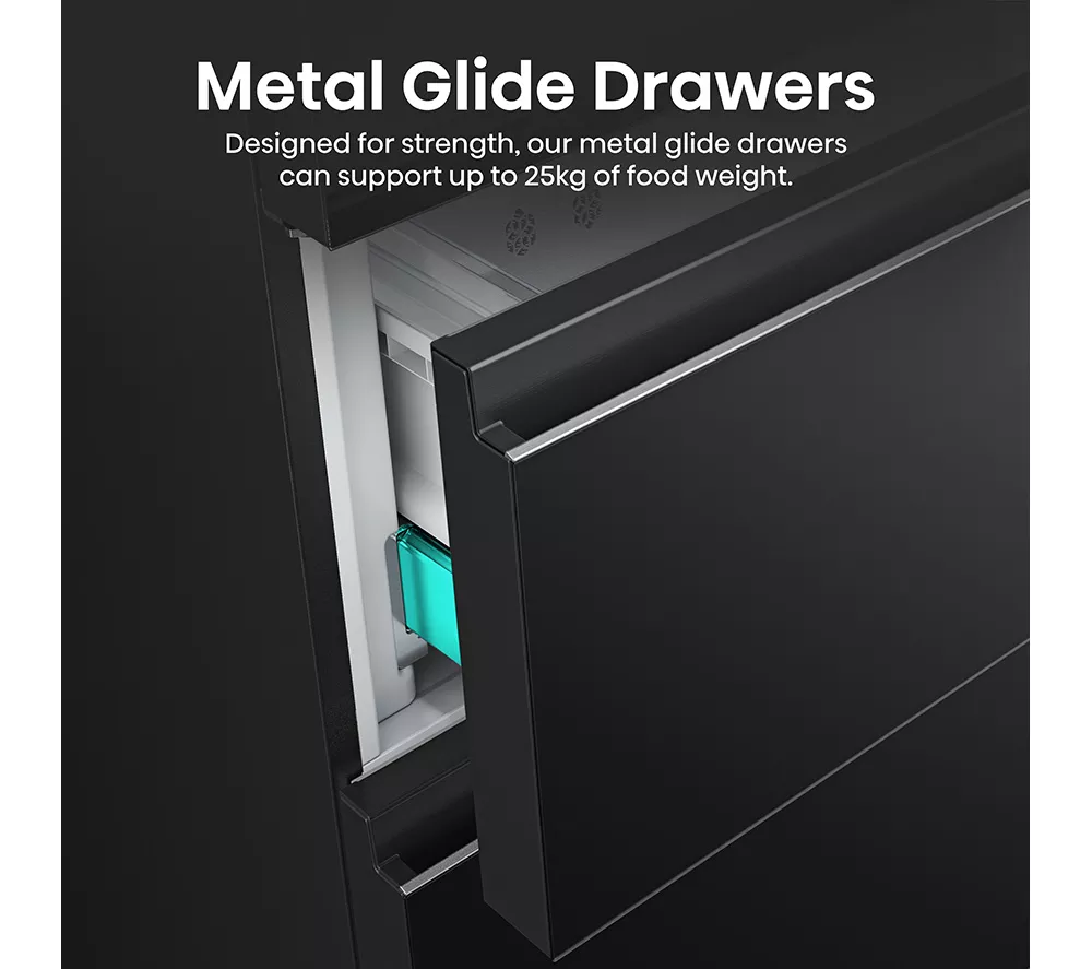 HISENSE PureFlat RF632N4WFE Fridge Freezer - Black Stainless Steel