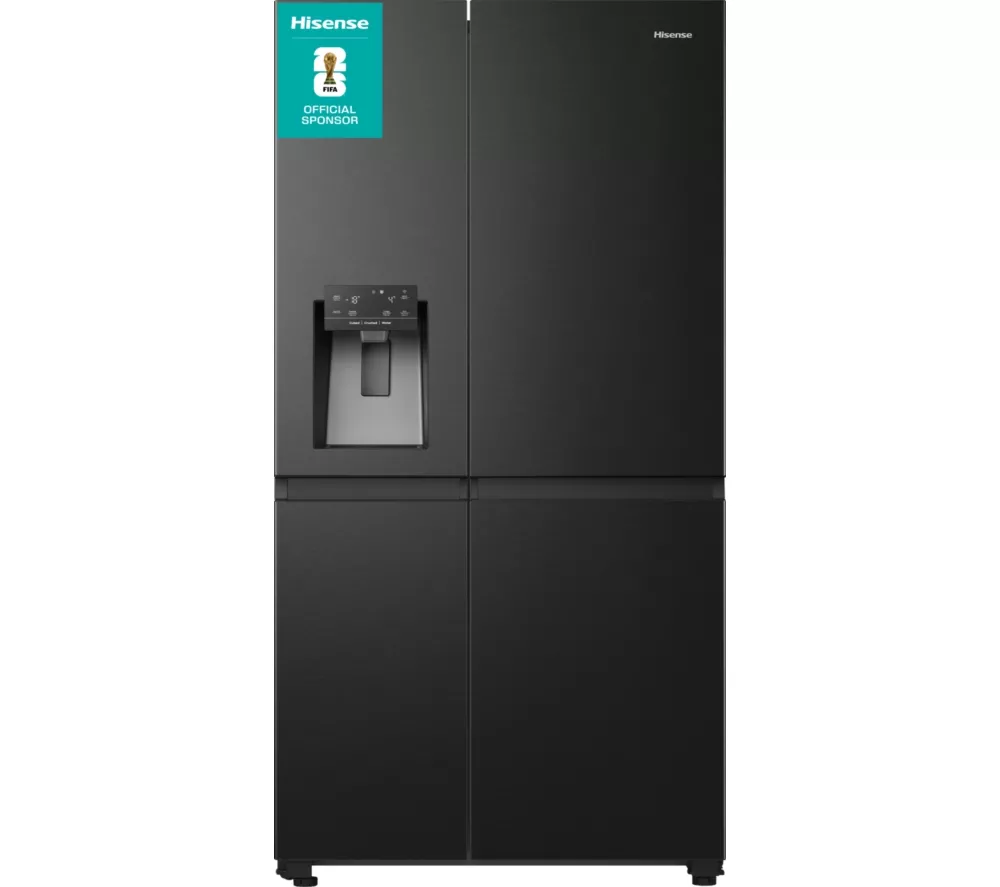 HISENSE PureFlat RS818N4IFE American-Style Smart Fridge Freezer - Black Stainless Steel