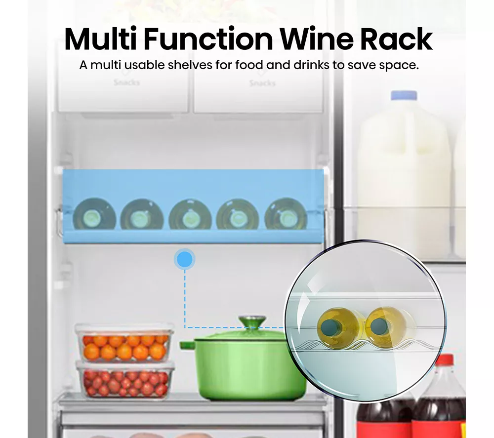 HISENSE PureFlat RS818N4IFE American-Style Smart Fridge Freezer - Black Stainless Steel