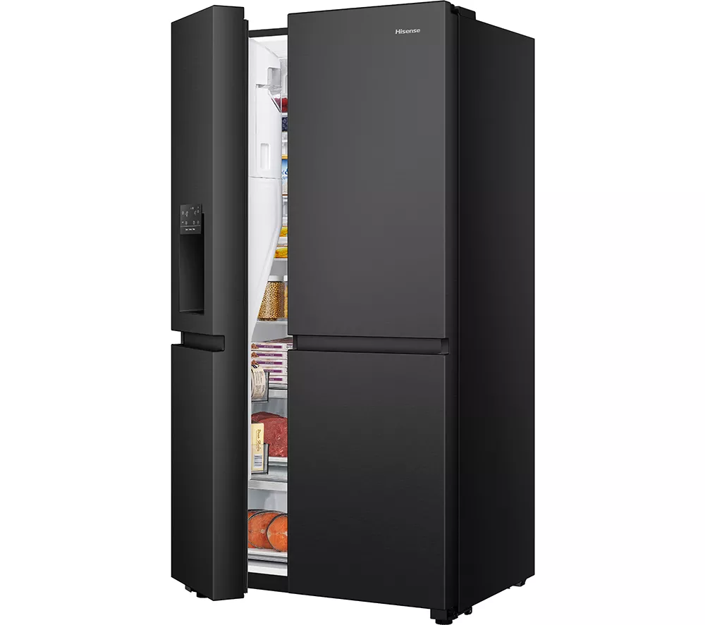 HISENSE PureFlat RS818N4IFE American-Style Smart Fridge Freezer - Black Stainless Steel