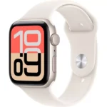 APPLE Watch SE (2023) - 44 mm Starlight Aluminium Case with Midnight Sport Band  S M