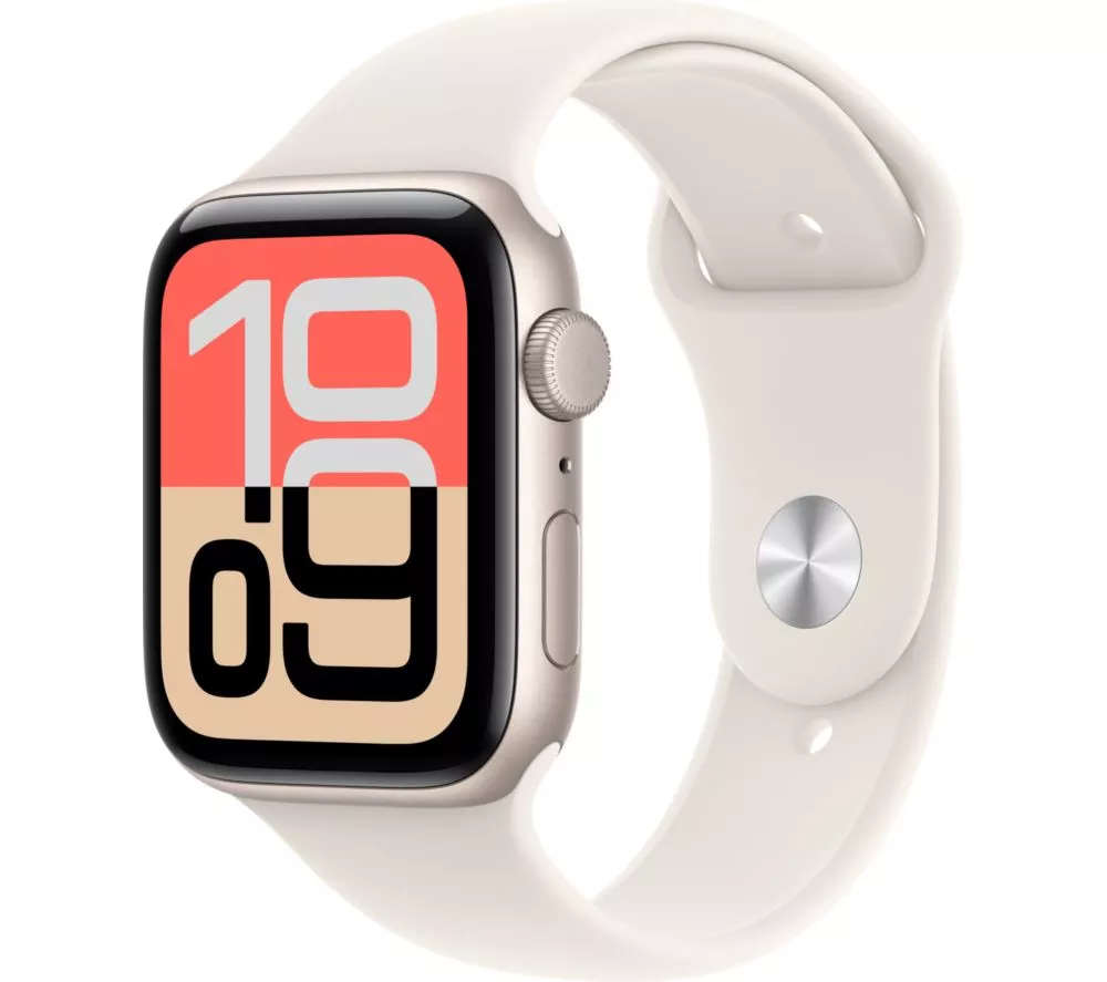 APPLE Watch SE (2023) - 44 mm Starlight Aluminium Case with Starlight Sport Band M L