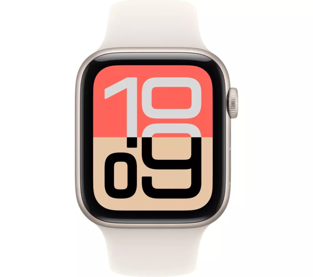 APPLE Watch SE (2023) - 44 mm Starlight Aluminium Case with Starlight Sport Band M L
