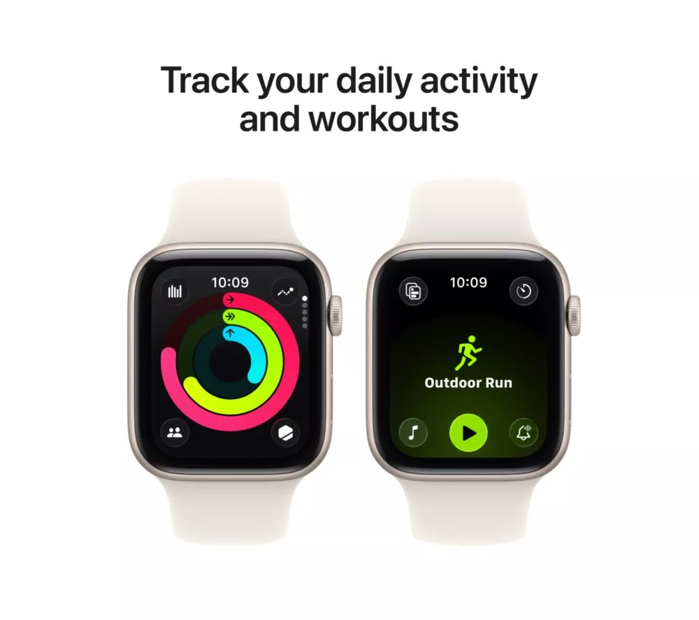 APPLE Watch SE (2023) - 44 mm Starlight Aluminium Case with Starlight Sport Band M L