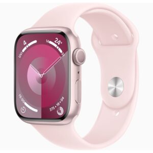 APPLE Watch Series 9 - 41 mm Pink Aluminium Case with Light Pink Sport Band  S M