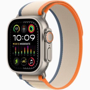 APPLE Watch Ultra 2 Cellular - 49 mm Titanium Case with Orange & Beige Trail Loop  S M