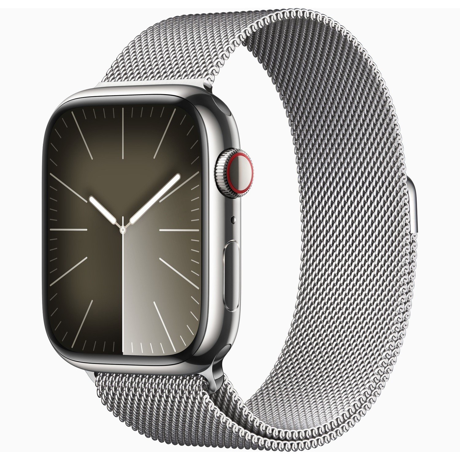 APPLE Watch Series 9 Cellular - 41 mm Silver Stainless Steel Case with Silver Milanese Loop