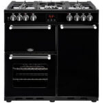BELLING Kensington 90DFT 90 cm Dual Fuel Range Cooker - Black