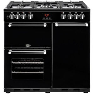 BELLING Kensington 90DFT 90 cm Dual Fuel Range Cooker - Black