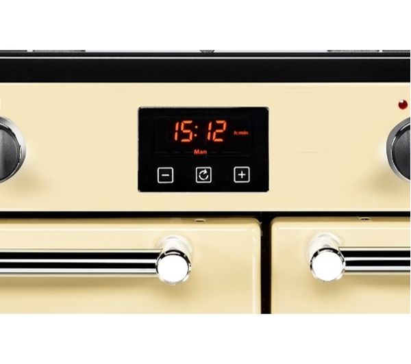 BELLING Kensington 90DFT Dual Fuel Range Cooker - Cream & Chrome
