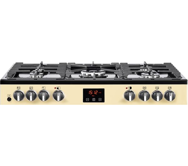BELLING Kensington 90DFT Dual Fuel Range Cooker - Cream & Chrome