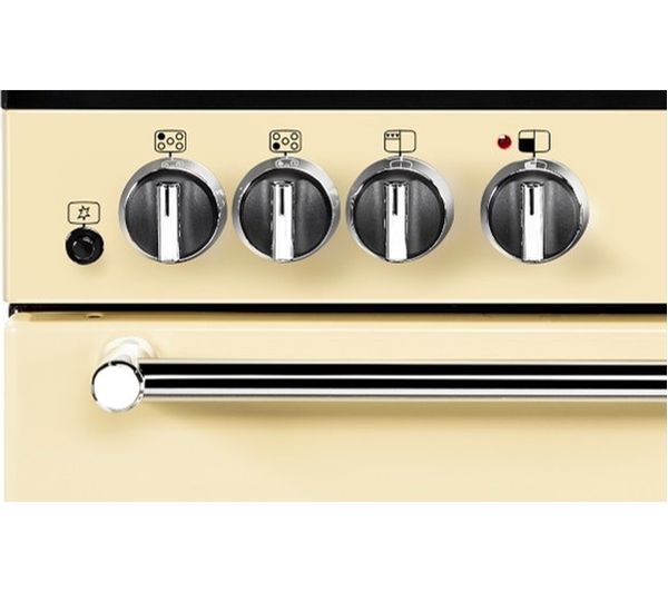 BELLING Kensington 90DFT Dual Fuel Range Cooker - Cream & Chrome