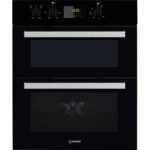 INDESIT Aria IDU 6340 BL Electric Built-under Double Oven - Black