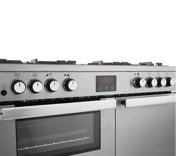 BELLING Gourmet 90DFT 90 cm Dual Fuel Range Cooker - Stainless Steel