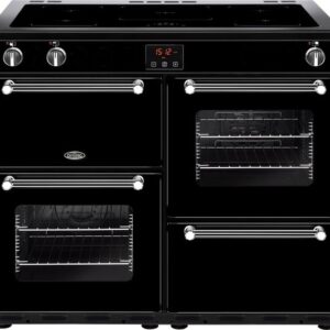 BELLING Kensington 100Ei Electric Induction Range Cooker - Black & Chrome