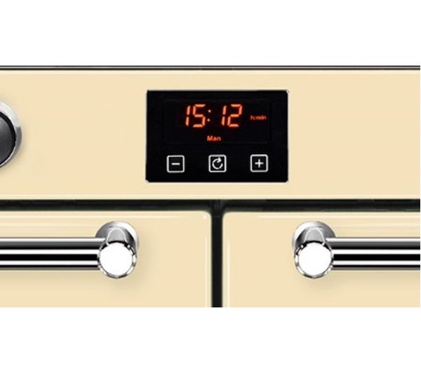 BELLING Kensington 100E Electric Ceramic Range Cooker - Cream & Chrome