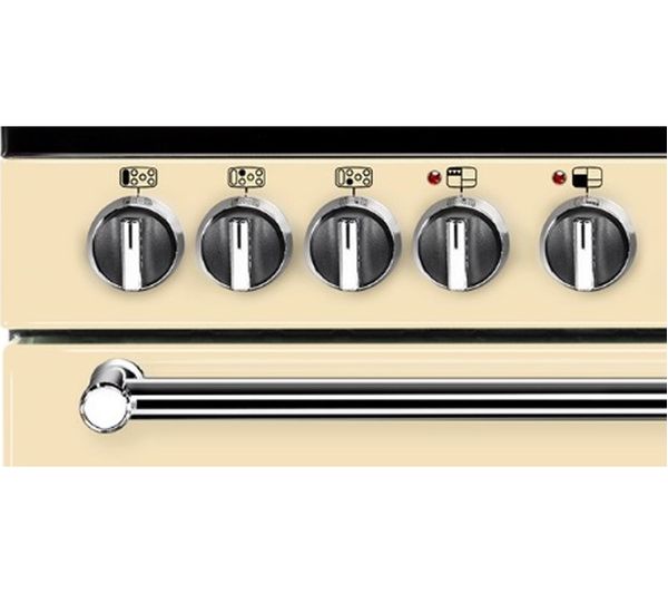 BELLING Kensington 100E Electric Ceramic Range Cooker - Cream & Chrome