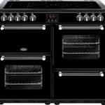 BELLING Kensington 100E Electric Ceramic Range Cooker - Black & Chrome