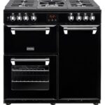 STOVES Ellingwood 90DFT Dual Fuel Range Cooker - Black & Chrome