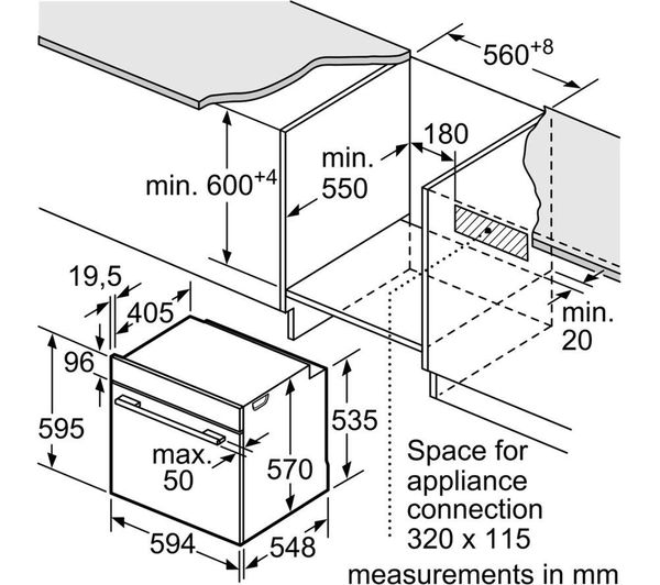 BOSCH Series 4 HBS573BS0B Electric Pyrolytic Oven - Stainless Steel