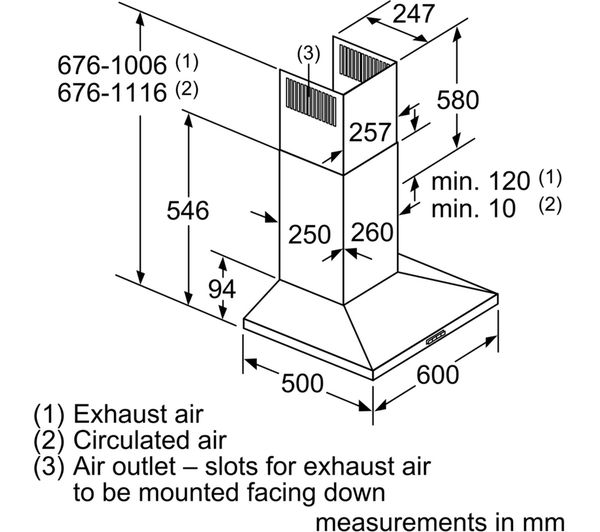 BOSCH Series 4 DWQ66DM50B Chimney Cooker Hood - Stainless Steel