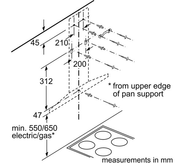 BOSCH Series 4 DWQ66DM50B Chimney Cooker Hood - Stainless Steel